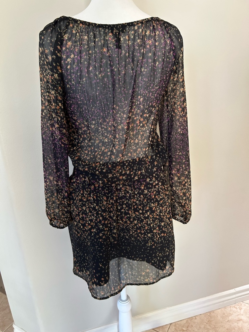 Jessica Simpson Sheer Black Floral Dress - Picture 7 of 11